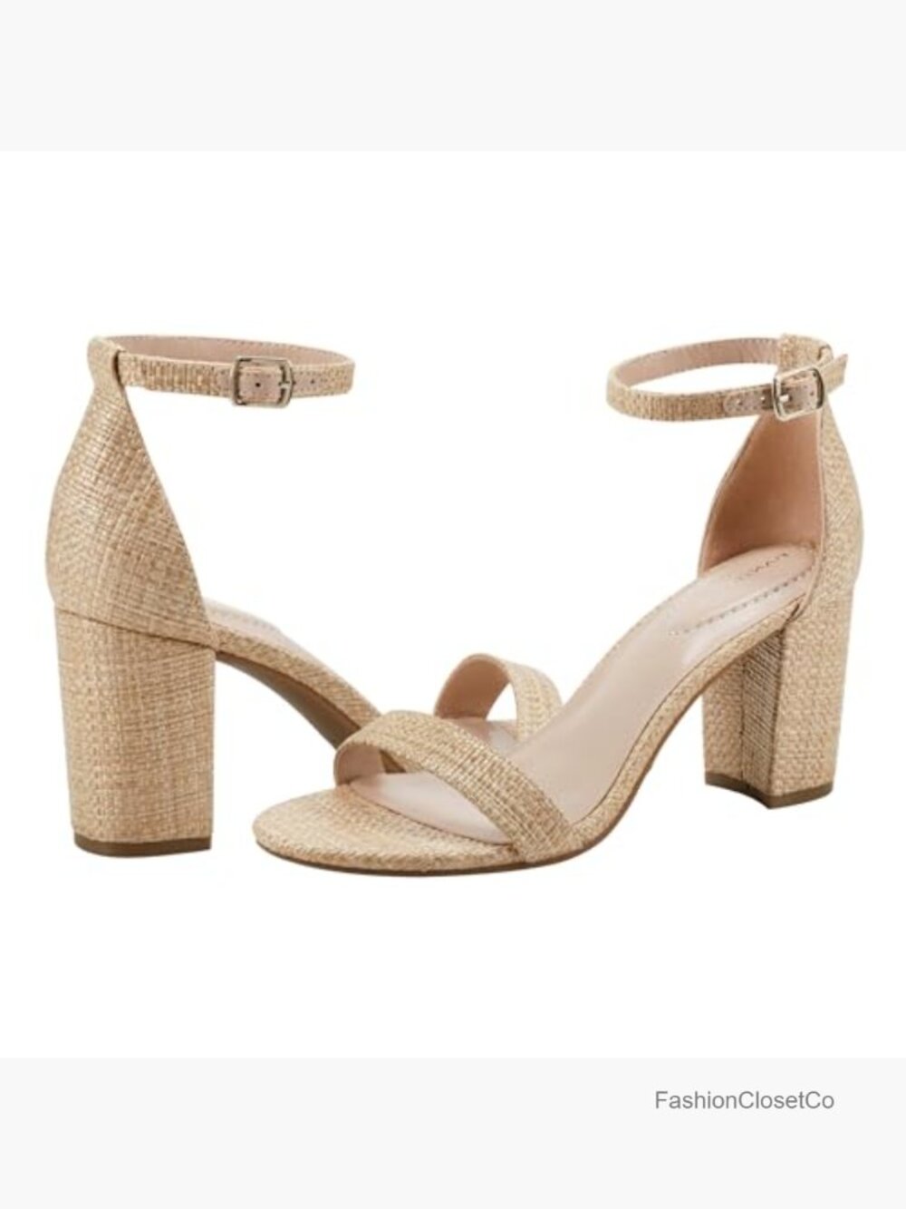 Heeled Sandals with Block Heel and Ankle Strap - Picture 6 of 6